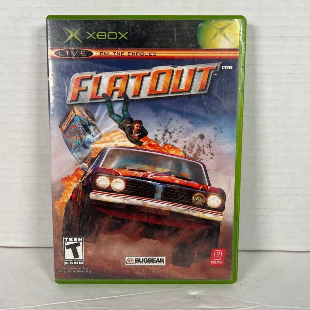FlatOut Microsoft Xbox 2005 Original Racing Game Destruction Derby CIB
